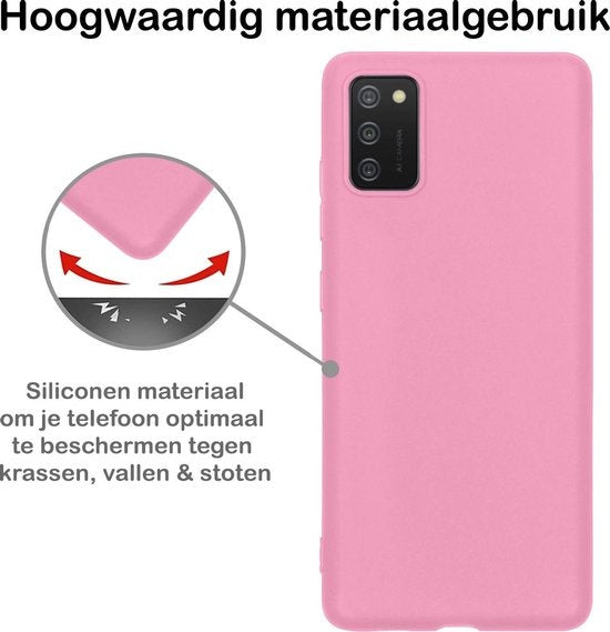 Samsung A02s Hoesje Siliconen - Lichtroze