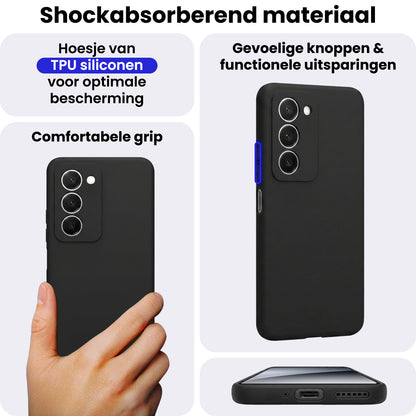 Xiaomi 15 Hoesje Siliconen Backcover Lichtgewicht - Zwart