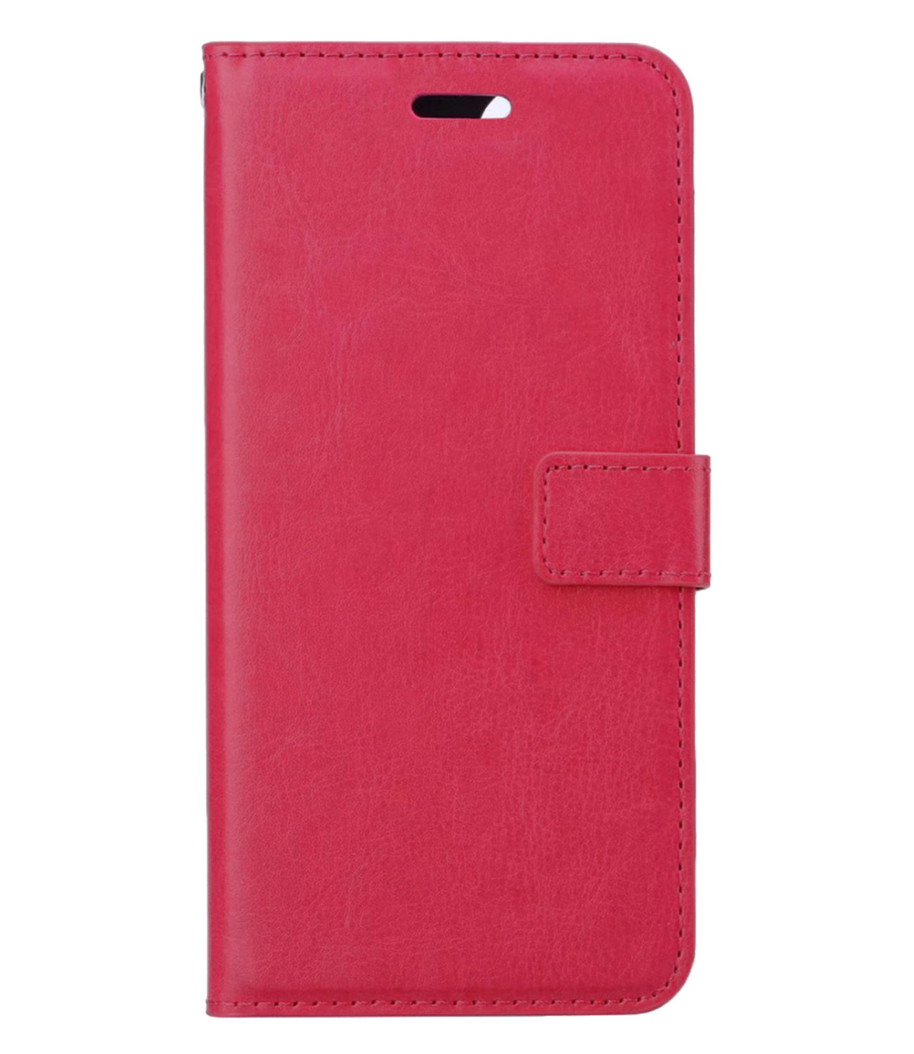 iPhone 14 Pro Max Hoesje Book Case Kunstleer - Donkerroze