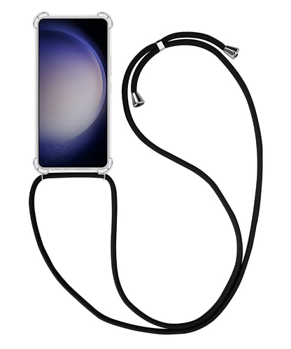 Samsung S23 Hoesje met Koord Backcover Shockproof - Transparant