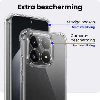 Xiaomi 15T Hoesje Shockproof Backcover Siliconen - Transparant