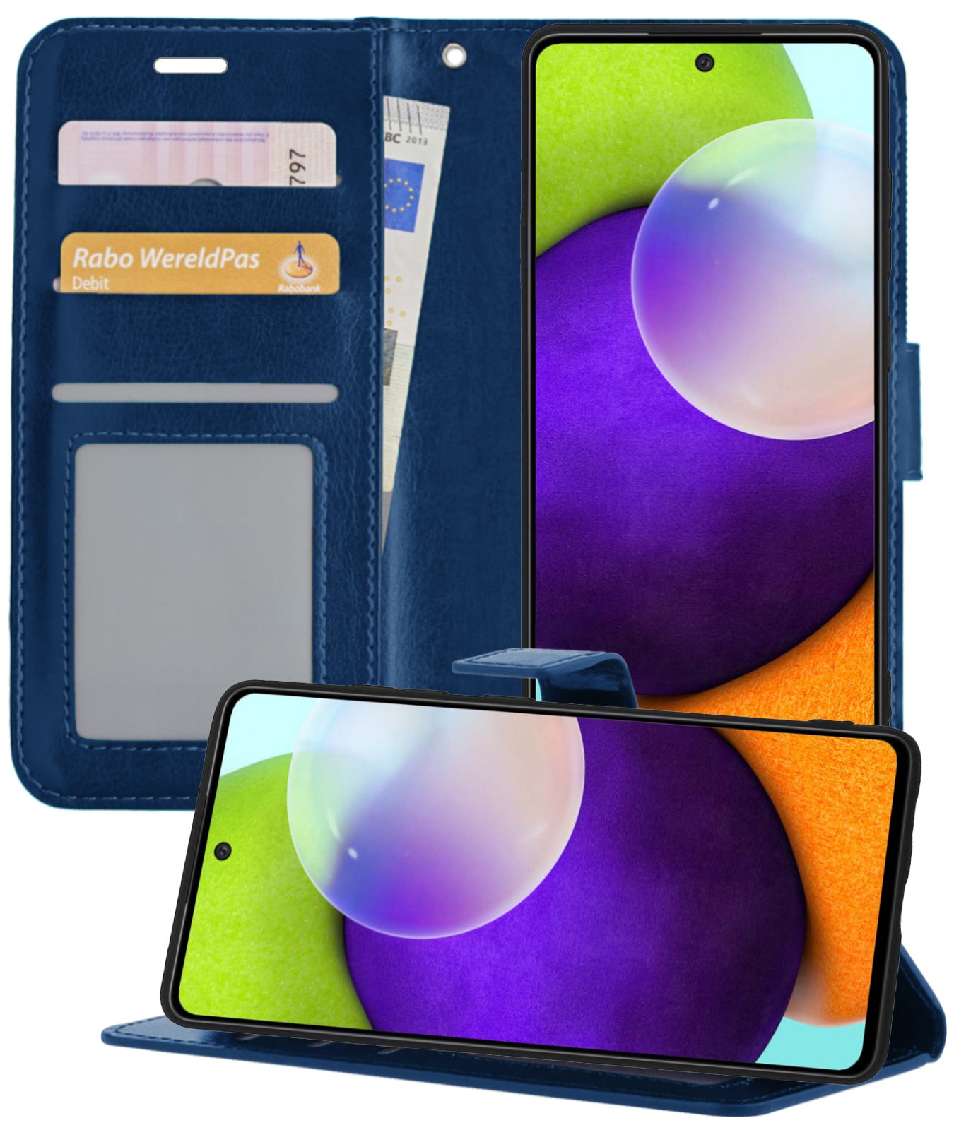 Samsung A52/A52s 5G Hoesje Book Case Kunstleer - Donkerblauw