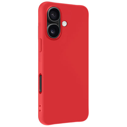 iPhone 16 Hoesje Siliconen Backcover Lichtgewicht - Rood