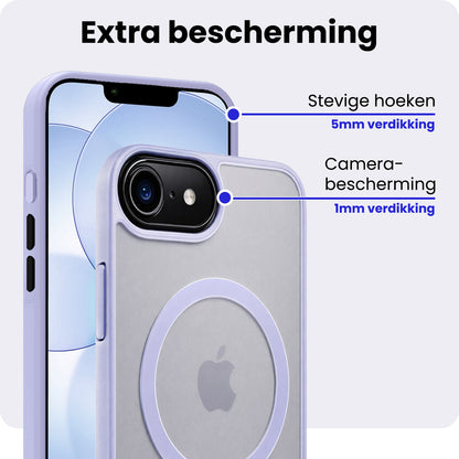 iPhone 17e Hoesje Geschikt voor Magsafe Backcover Shockproof - Lila