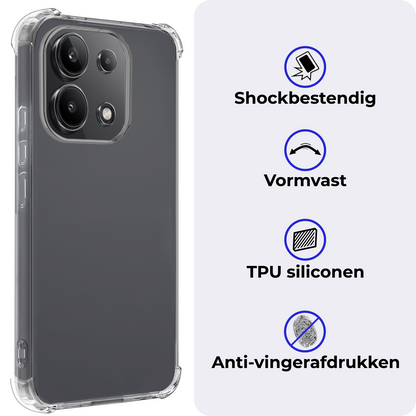 Xiaomi Redmi Note 13 4G Hoesje Shockproof Backcover Siliconen - Transparant