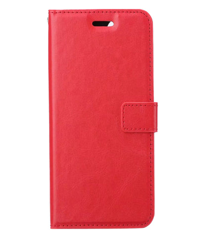 Samsung S22 Hoesje Bookcase Cover met Kaarthouder - Rood