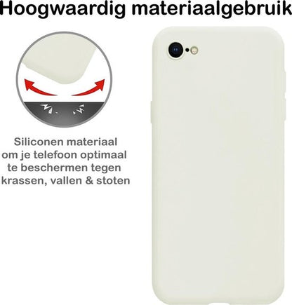 iPhone SE 2020 Hoesje Siliconen - Wit