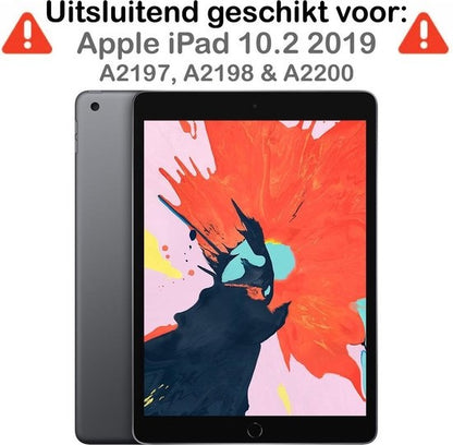 iPad 10.2 2019 Hoesje Toetsenbord Case Kunstleer - Lichtroze