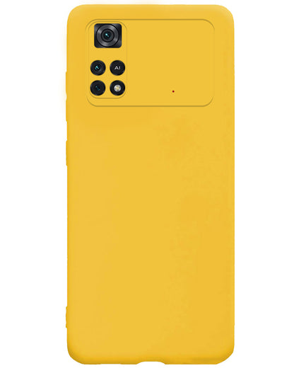 Xiaomi Poco X4 Pro 5G Hoesje Siliconen Backcover Lichtgewicht - Geel