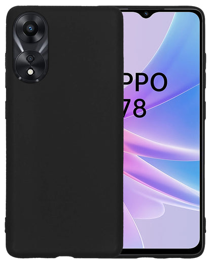 OPPO A78 5G Hoesje Siliconen - Zwart