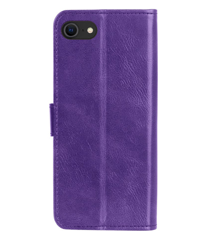 iPhone SE 2022 Hoesje Bookcase Cover met Kaarthouder - Paars