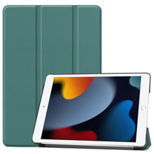 iPad 10.2 2021 Trifold Bookcase Hoes - Donkergroen