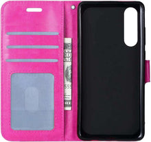 Samsung Galaxy A50 Hoesje Bookcase Cover met Kaarthouder - Donkerroze