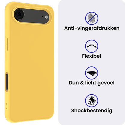iPhone Air Hoesje Siliconen Backcover Lichtgewicht - Geel