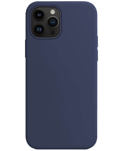iPhone 15 Pro Hoesje Siliconen Backcover Lichtgewicht - Donkerblauw