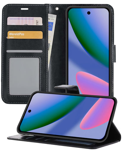Google Pixel 11 Pro XL Hoesje Bookcase Cover met Kaarthouder - Zwart