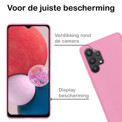Samsung A13 4G Hoesje Siliconen Backcover Lichtgewicht - Lichtroze