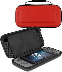 Nintendo Switch OLED Hard Cover Hoes met Spellen ruimte -Rood
