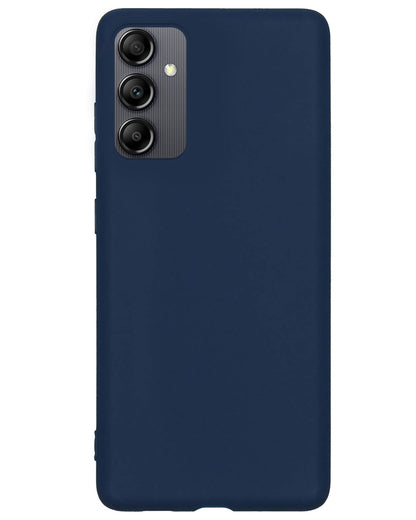 Samsung A14 Hoesje Siliconen Backcover Lichtgewicht - Donkerblauw