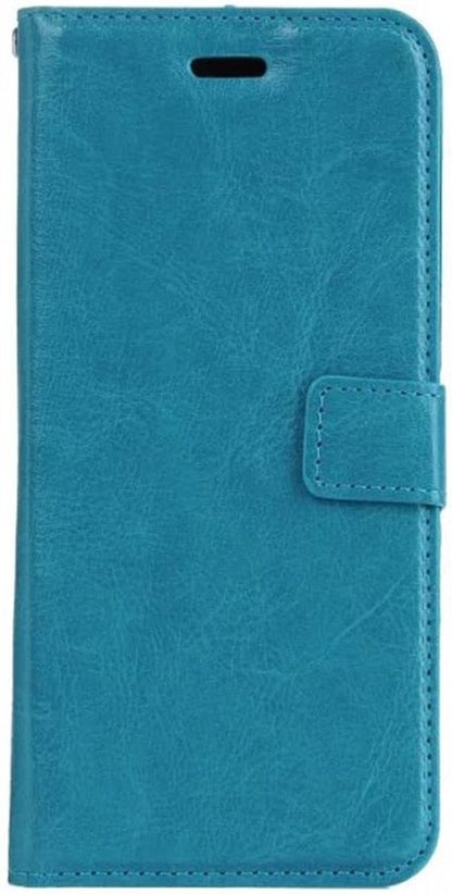 iPhone SE 2020 Hoesje Bookcase Cover met Kaarthouder - Turquoise