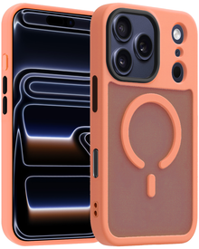 iPhone 17 Pro Hoesje Geschikt voor Magsafe Backcover Shockproof - Perzik