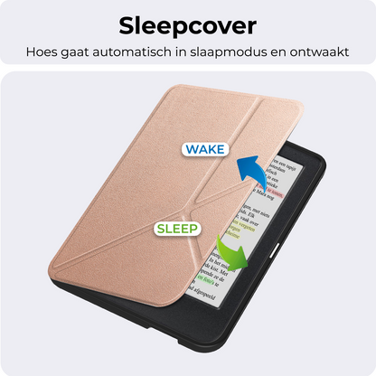 Kobo Clara Colour Trifold Bookcase Hoes - Rosé Goud