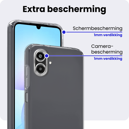 Samsung A07 Hoesje Siliconen Backcover Lichtgewicht - Transparant