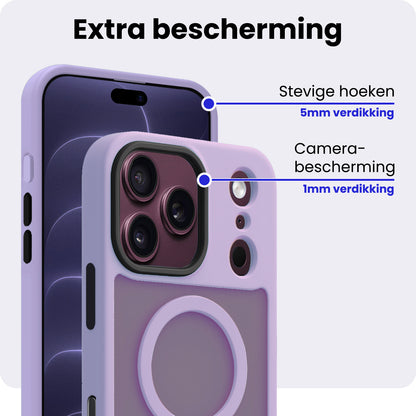 iPhone 18 Pro Hoesje Geschikt voor Magsafe Backcover Shockproof - Lila