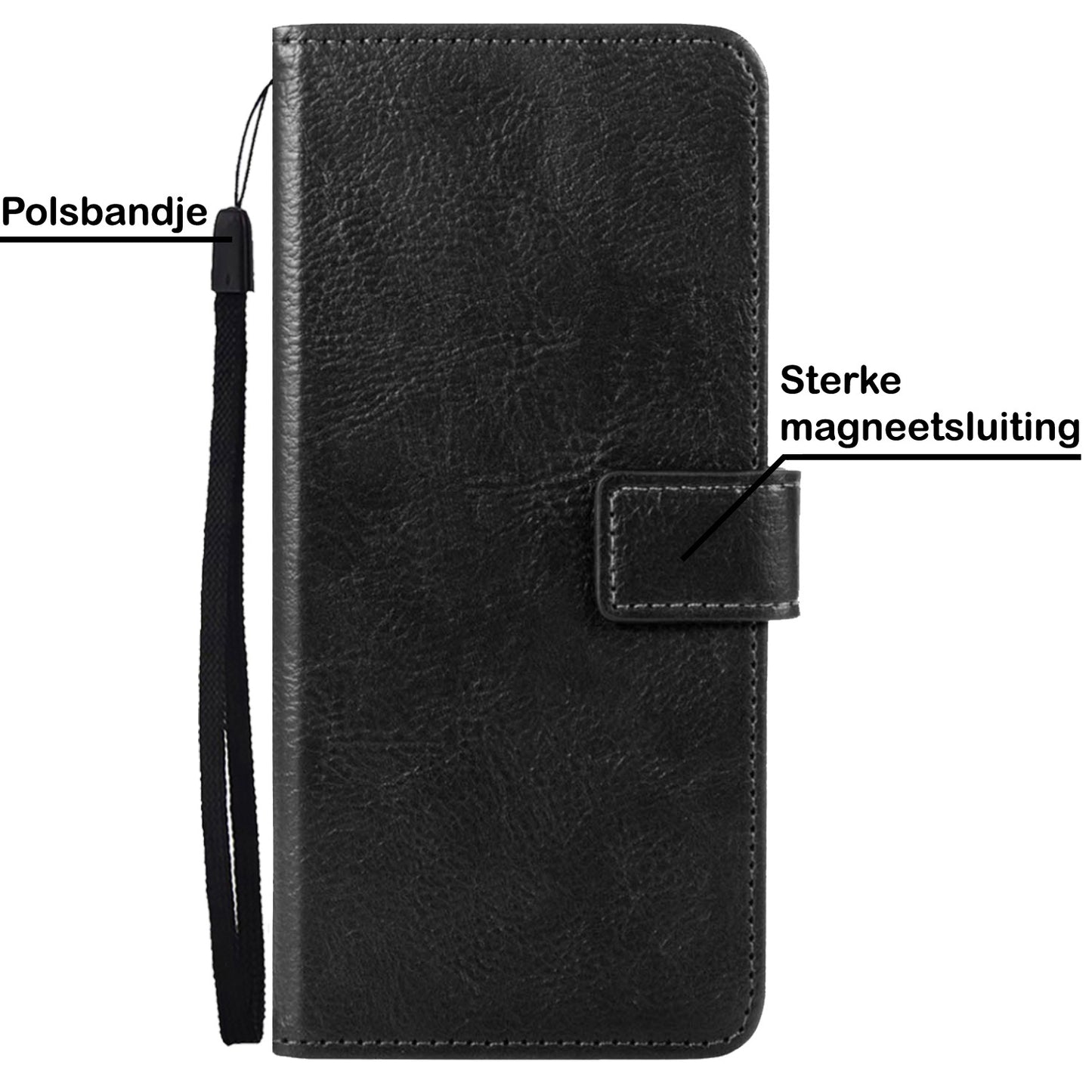 Samsung S22 Hoesje Book Case Kunstleer - Zwart