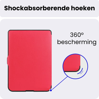 Kobo Nia Trifold Bookcase Hoes - Rood