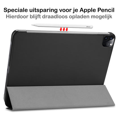 iPad Pro 2021 (12,9 inch) Hoesje Book Case - Zwart