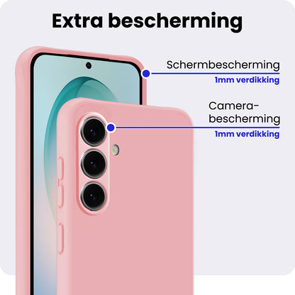 Samsung S26 Plus Hoesje Siliconen Backcover Lichtgewicht - Lichtroze