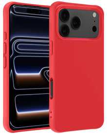 iPhone 17 Pro Max Hoesje Siliconen Backcover Lichtgewicht - Rood