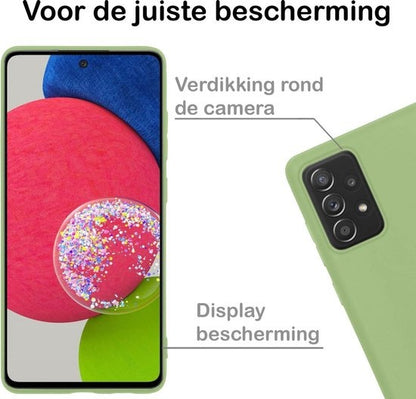 Samsung A52s Hoesje Siliconen Backcover Lichtgewicht - Groen