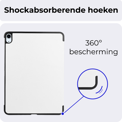 iPad Air 2024 / 2025 (11 inch) Trifold Bookcase Hoes - Wit