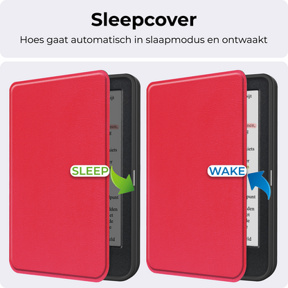 Kobo Clara Colour Bookcase Hoes Shockabsorberend - Rood