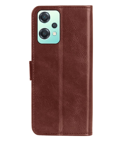 OnePlus Nord CE 2 Lite Hoesje Bookcase Cover met Kaarthouder - Bruin