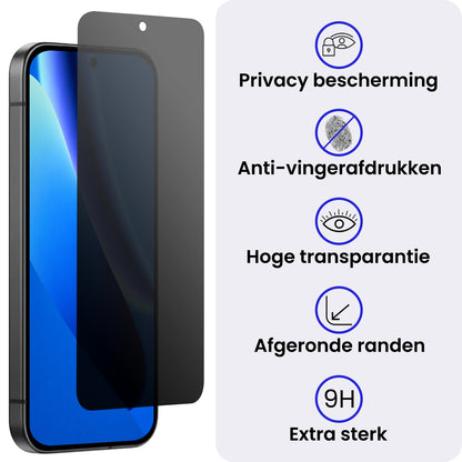 Google Pixel 10a Screenprotector Gehard Glas - Privacy