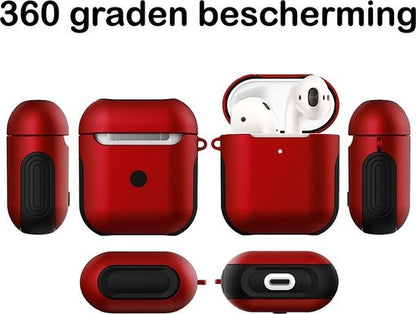 AirPods 1 Hoesje Hard Case Shockbestendig - Rood
