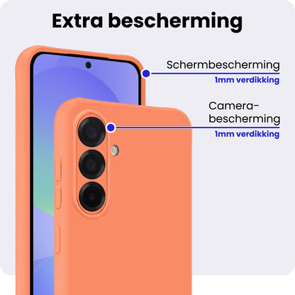 Samsung A36 Hoesje Siliconen Backcover Lichtgewicht - Perzik
