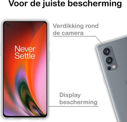 OnePlus Nord 2 Hoesje Siliconen Backcover Lichtgewicht - Transparant