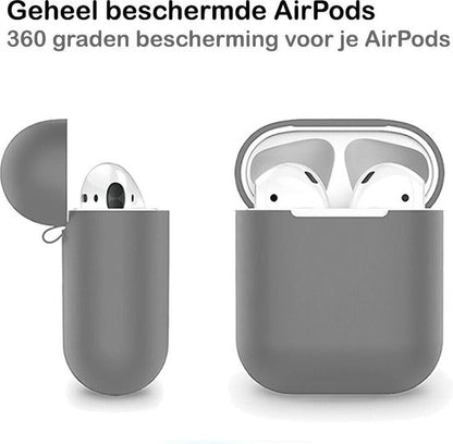 AirPods 1 Hoesje Siliconen Lichtgewicht - Grijs