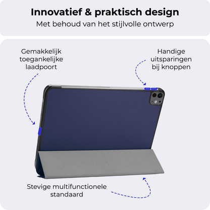 iPad Pro 2024 (13 inch) Hoesje Book Case - Donkerblauw