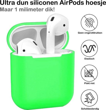 AirPods 1 Hoesje Siliconen Lichtgewicht - Groen