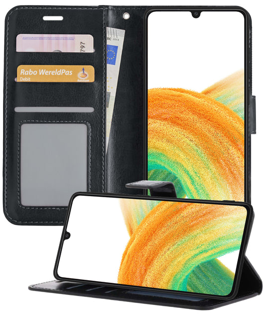 Samsung A33 Hoesje Book Case Kunstleer - Zwart