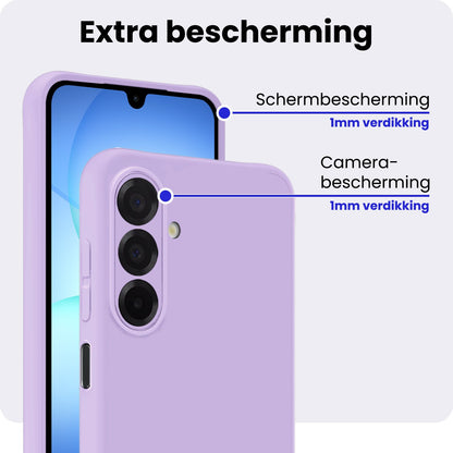 Samsung A17 Hoesje Siliconen Backcover Lichtgewicht - Lila