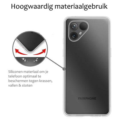 Fairphone 5 Hoesje Siliconen Backcover Lichtgewicht - Transparant