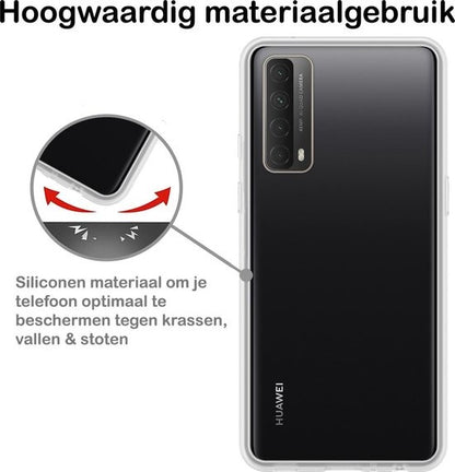 Huawei P smart 2021 Hoesje Siliconen Backcover Lichtgewicht - Transparant