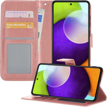 Samsung A52 5G Hoesje Bookcase Cover met Kaarthouder - Rosé goud