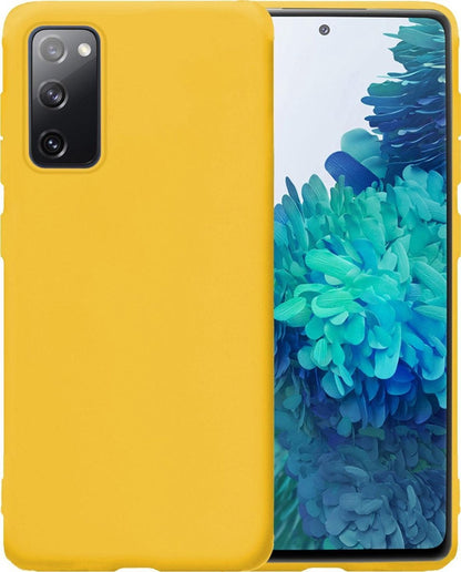 Samsung S20 FE Hoesje Siliconen Backcover Lichtgewicht - Geel